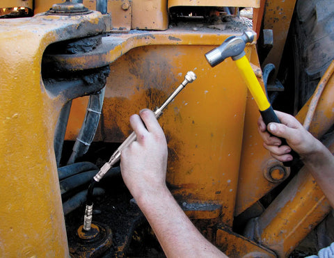 Using Grease Joint Rejuvenator Master Kit Large With Pro Model 7862 And Pocket Model 7864 on farm machinery