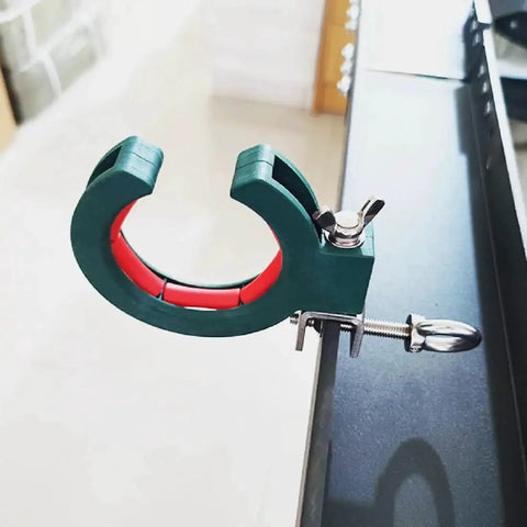 Close-up of Two Pack Green Cable Tray Rollers for Wire Routing and Cable Management, Red Axle Design That Rolls With Your Wires
