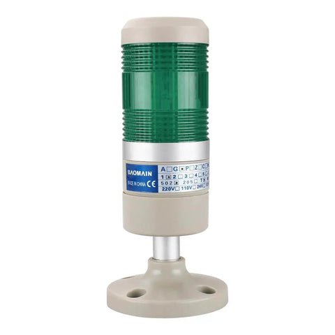 Industrial Green LED Signal Light 110V AC With Mounting Bracket Heavy Duty Tower Indicator 2W Pro Grade Construction LGP502T