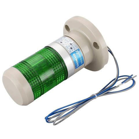 Green LED Industrial Signal Light Tower For 220 VAC Continuous Warning Direct Mount All Round LED Indicator 80x124mm Base