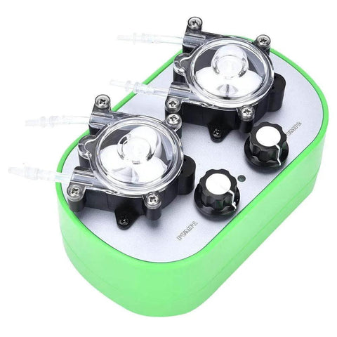 Peristaltic Pump,Pump 100-240V G728-2 Peristaltic Pump Automatic Mini Self-Priming Pump Double Pump Heads showcased on a white surface