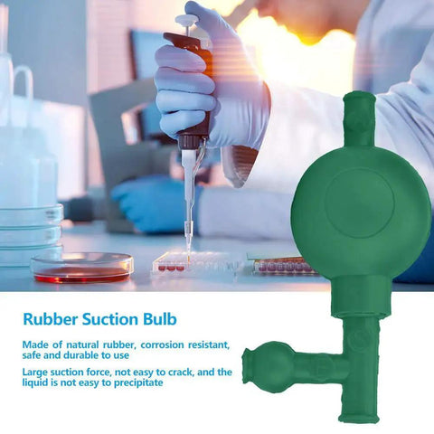 Three Valve Suction Bulb Pipette Filler For Efficient Liquid Transfer In Laboratories Durable Rubber Construction With Large Suction Force Prevents Liquid Precipitation For Accurate Measurements Green