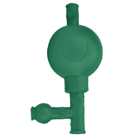 Green Three Valve Suction Bulb Pipette Filler For Efficient Liquid Transfer In Laboratories Durable Rubber Construction