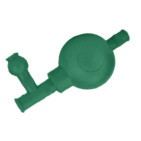Green Three Valve Suction Bulb Pipette Filler for efficient liquid transfer in laboratories, durable rubber construction, large suction force