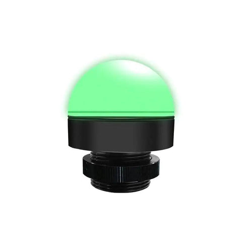 Close-up of a green LED light bulb component from an Industrial Three Stack USB LED Andon Tower Light With Buzzer For Workstations And Production Lines