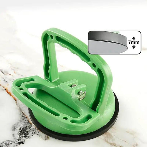 Heavy Duty Vacuum Suction Cup Lifter 4.5 Inch With Dual Locking Handles Gripper shown on marble surface