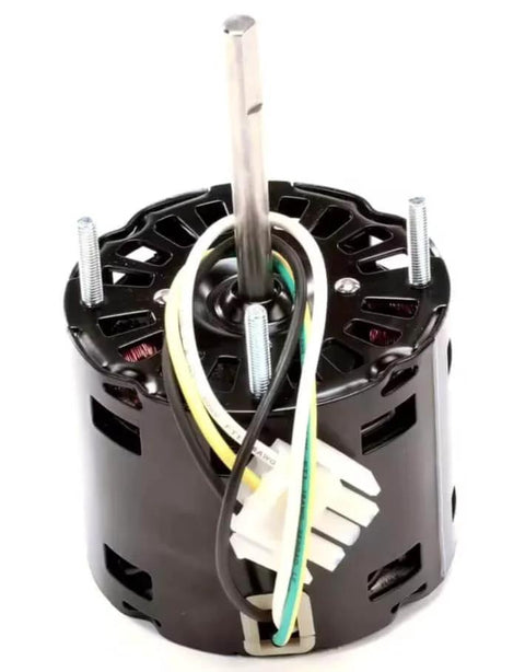 Front view of Greenheck S33G302BB-01 Motor Assembly 115V 60Hz 1.15A 950RPM with wiring and mounting bolts visible