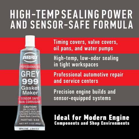Heavy Duty High Temp RTV Silicone Sealant And Gasket Maker 650 Degrees F OEM Specified Sensor Safe tube product image