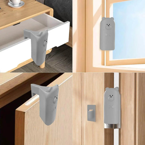 Door Pinch Guard Hanging Silicone Door Stop Wedge Grey 2 Pack Soft Slam Protector For Hinges Quiet Close And Frame Protection Hidden Installation Anti Slam Silencer For Busy Homes