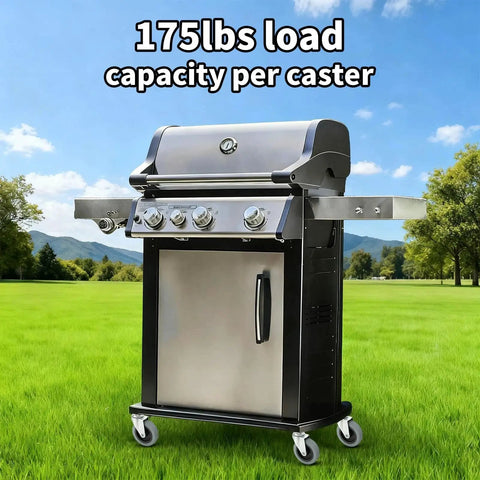 Heavy Duty Stem Caster Wheels 7 16 Inch Stem Diameter Swivel Rubber Casters TPR Replacement Wheels under outdoor grill
