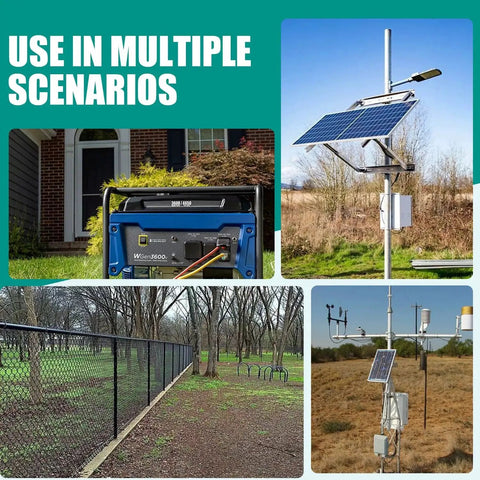 Use of Grounding Rod With Crocodile Clip Wire For Earthing And Grounding Systems in electric fences, generators, antennas.