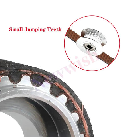 GT2 Idler Pulley 20 Teeth Bore 5mm Width 6mm for 3D Printer, showing close-up of aluminum pulley with belt and oxidation finish.