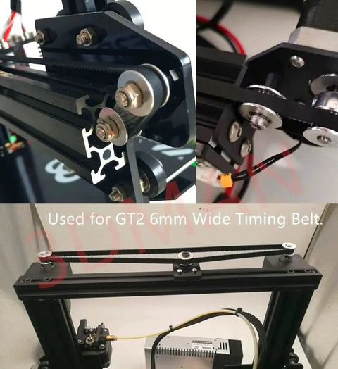 GT2 20 Tooth Aluminum Timing Belt Pulley With 5mm Bore For 6mm Wide Belts Includes Screws High Precision Machined For 3D Printers