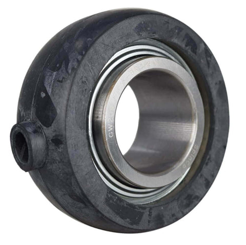 GW209PPB22 Agriculture Heavy Duty Ball Bearing - Disc Harrow Bearing close-up view with rubber mounts.