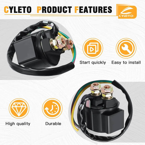 GY6 Starter Solenoid Relay For 4 Stroke ATV Scooter Go Kart Dirt Bike 50cc 70cc 90cc 110cc 125cc 150cc 200cc 250cc