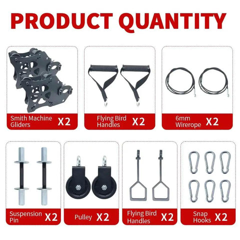 Power Rack Pully Adaptor Pulley System For Gym Power Rack Attachments Smith Mac...