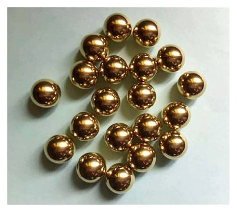 100-Pack 3.175mm Ceramic Balls Solid H62 Brass Ball - Precision Smooth Beads Round Balls, scattered view