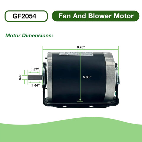 Half Horsepower Blower Motor For 115V HVAC Systems Bel...
