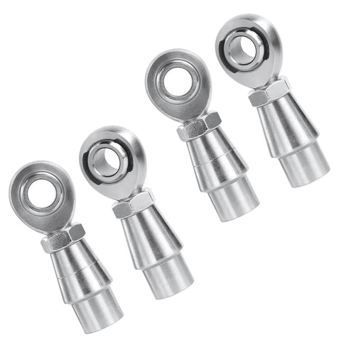 1/2 Heim Joints Rod End Kit with Right and Left Hand Threads, 0.5 Chromoly Panhard Joints with Jam Nuts, 2 Pair, angled view