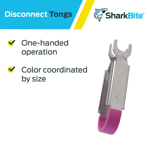 Half Inch Disconnect Tongs For Push To Connect Brass Fittings Quick Tool Free Release For Copper PEX CPVC CTS And More