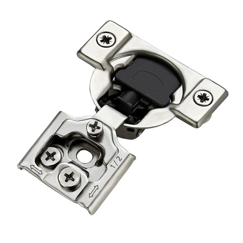 10 Pack 5 Pairs One Half Inch Overlay Soft Close Hinges For Kitchen Cabinets Satin Nickel Concealed Stainless Steel Hidden Hinges