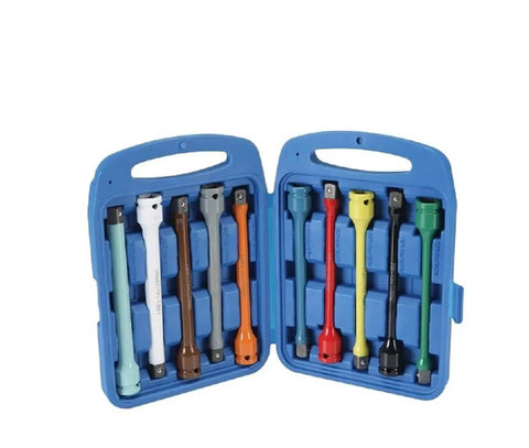 1/2" Torque Limiting Extension Bar Set 10 pieces in blue carrying case