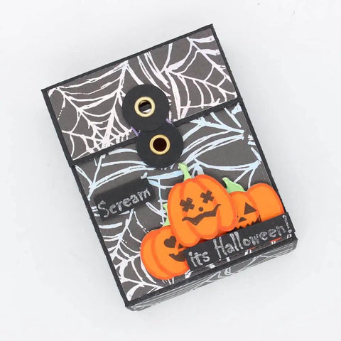 Halloween themed ATC Cards Pocket Folder Metal Cutting Dies Stencil Set for DIY Scrapbooking