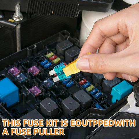Using the 80 Piece Car Fuses Kit With Standard And Mini Blade Fuses From 2A To 35A, Color Coded For Easy Identification, Includes Fuse Puller.