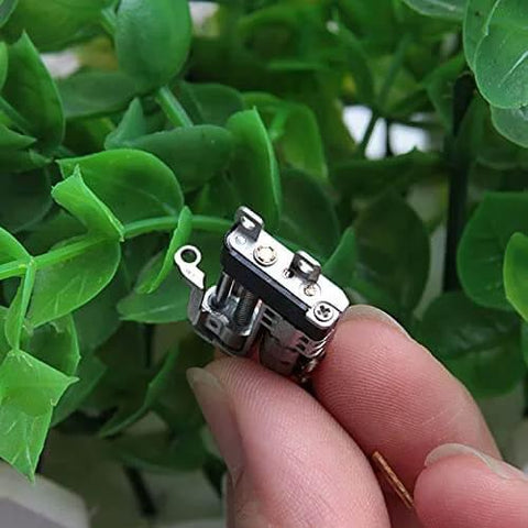 Close-up of 2-Pack Mini 5mm 2-Phase 4-Wire 3V 5V Planetary Gear Stepper Motor Linear Screw Slider, held in hand, showing detail.