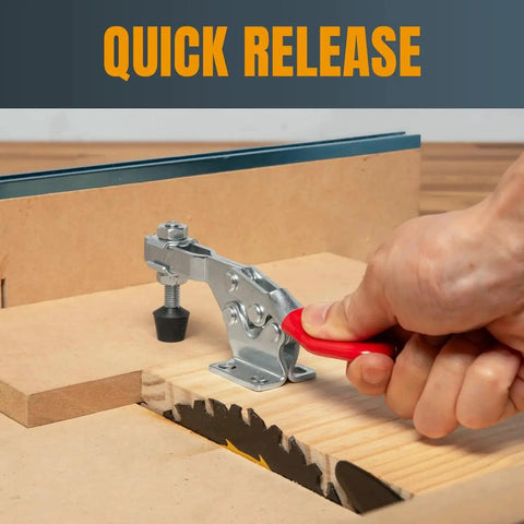 Built Tough 4 Pack Quick Release Toggle Clamps With 300 Lb Holding Capacity for Woodworking Jigs and Fixtures in action
