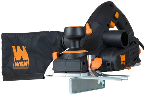 Efficient 3-1/4 inch hand planer with a 6 Amp motor delivers fast, precise planing for doors, trim, and cabinetry, producing smooth surfaces