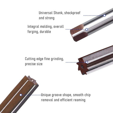 One Eighth Inch Hand Reamer With Six Straight Flutes In 9CrSi Alloy Tool Steel For Metalworking Pro Grade Delivers H8 Precision