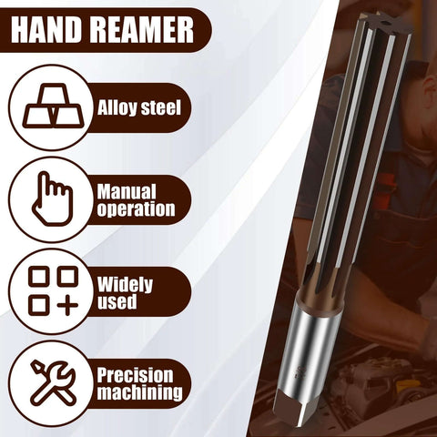 Hand Reamer Go To Seven Eighths Inch To One Inch Alloy Tool Steel H8 With Eight Straight Flutes for metal and wood hole reaming