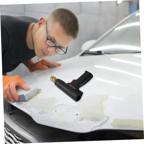 Handheld Auto Body Welder For Plastic Welding And Car Bumper Repair Portable Durable Welding Tool Kit For Panel Restoration Quick Weld Machine For Efficient Auto Body Repairs And DIY Fixes on a car hood