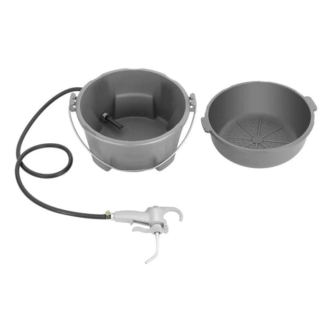 Hand Held Oiler Bucket Kit With Oil Gun For Pipe Threading Machines, 1 gallon durable plastic with ergonomic grip and long hose