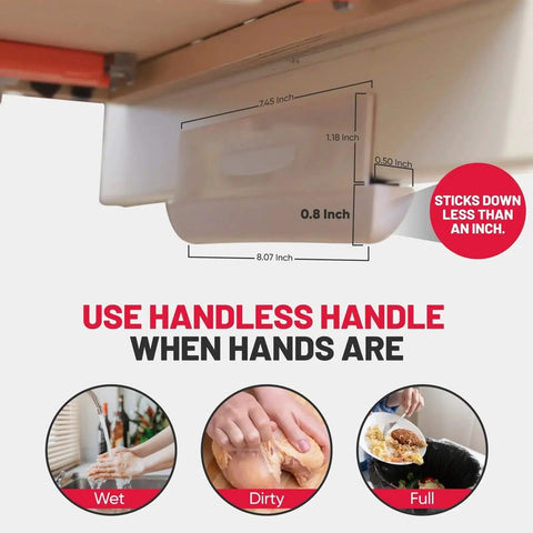 Hands Free Foot Pull Handle For Garbage Drawers And Bins Touchless Opener For Cabinets dimensions and usage examples