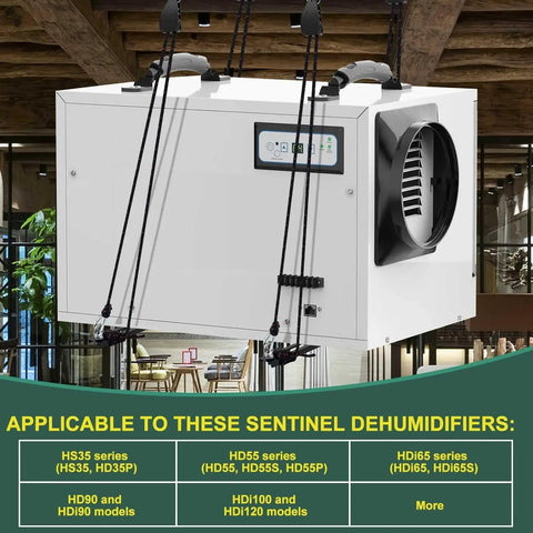 Heavy Duty Hanging Kit For Crawl Space And Basement Dehumidifiers With Anti Vibration Frame To Reduce Noise And Protect Your Unit