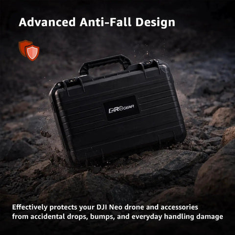 Travel Hard Case For DJI Neo Fly More Combo Designed To Shield The Drone And Accessories, Holds Up To Ten Batteries, Fits Drone
