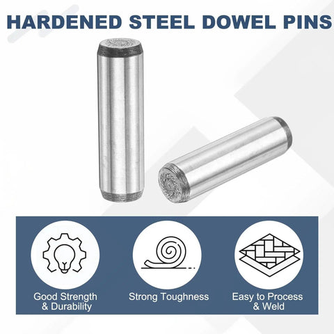 2 Pack Carbon Steel Dowel Pins One Sixteenth Inch Diameter Five Eighth Inch Length Hardened Steel Dowel Pins For Pegs Shelves