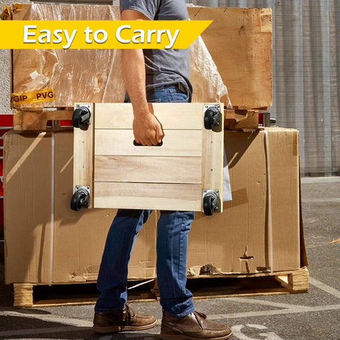 Person carrying ✝️ 50952 1000 lbs. Capacity 24 in. x 16 in. Hardwood Furniture Moving Dolly showing ease of transport