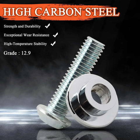 High carbon steel bolt and washer from Front Brake Disc/Rotor Hardware Kit,M8 X 1.25 Threads Screws/Bolts For 2009-2024 Harley Touring Models