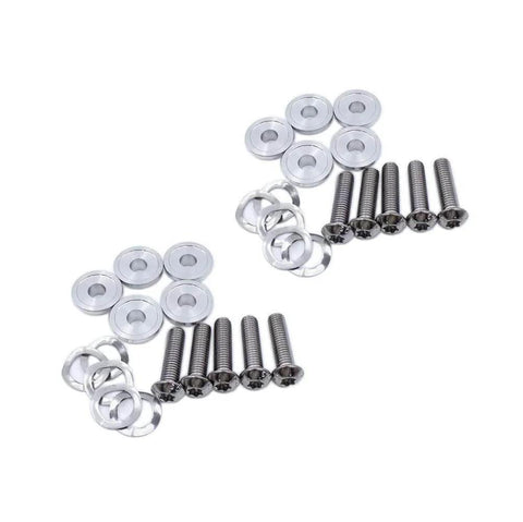 2X Brake Rotor Bolts Hardwares for Harley Electra Glide Road King Street Glide Road Glide 2009-2023 in silver with washers