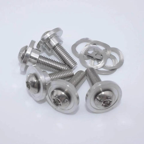 2X Brake Rotor Bolts Hardwares for Harley Electra Glide Road King Street Glide Road Glide 2009-2023 with washers displayed