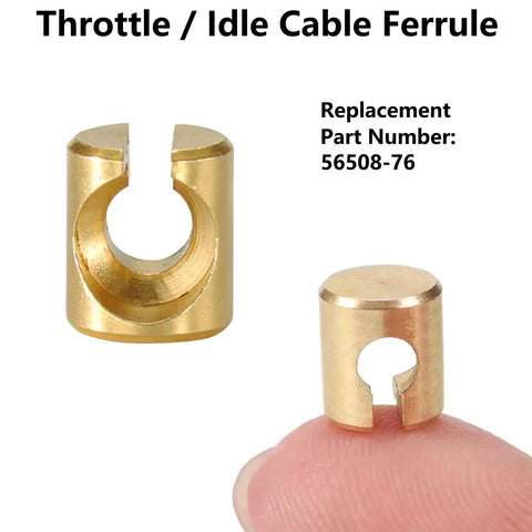 Throttle Idle Cable Ferrule For Harley Davidson Carburetor Throttle Cable End Joint Guide Nut Fits Road King 1996 2006 FXDF Fat Bob 2009 2017 5650876 Replacement Durable Aluminum Alloy Easy Install Professional Installation Recommended.