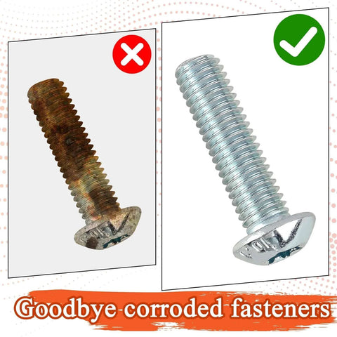 Comparison of corroded screw with new chrome screw from Front Brake Disc/Rotor Hardware Kit,M8 X 1.25 Threads Screws/Bolts For 2009-2024 Harley Touring Models