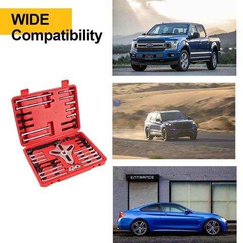 46PCS Harmonic Balancer Puller Set, automotive tool kit with cars and SUVs for power steering wheel pulley puller installation