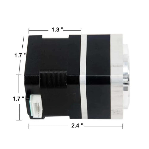 Harmonic Gear Drive Reducer with NEMA 17 Stepper Motor 1.4A, 2 Arcmin Precision, 30:1 Ratio Rotary Reducer dimensions