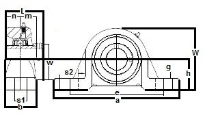 HCP211 55mm Eccentric Collar Bearing Pillow Block Standard Shaft Height 55mm Bearings - VXB Ball Bearings