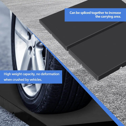Six Pack HDPE Plastic Pallets Waterproof Storage Pads For Racks And Shelves, supports vehicle weight, close-up view