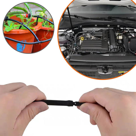 MINIMARU 119-pc heat-resistant nylon vacuum hose connector kit, black, 14 sizes, for automotive use